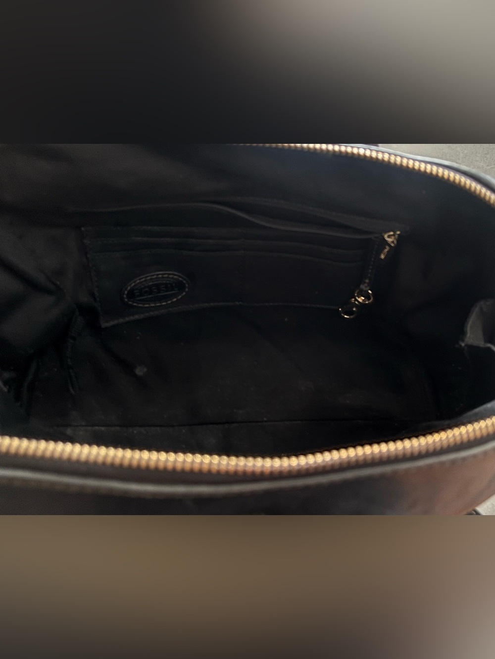 Fossil Sydney Satchel Bag With Optional Crossbody Strap Black Soft Leather - Picture 8 of 14